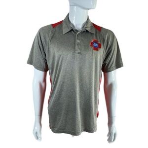 Sport Tek Men’s Gray Red Lifeguard Sportswear Polo